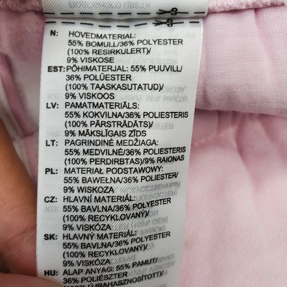 Adidas Essentials Jogger Pants Womens Large Pink Performance Drawstring Waist - Picture 8 of 9
